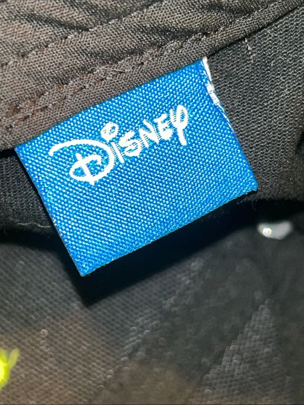 Disney Black Cap with Camouflage Brim and Neon Yellow Accents
